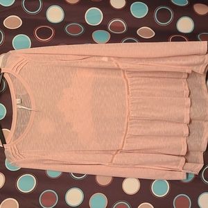 Sheer pink blouse